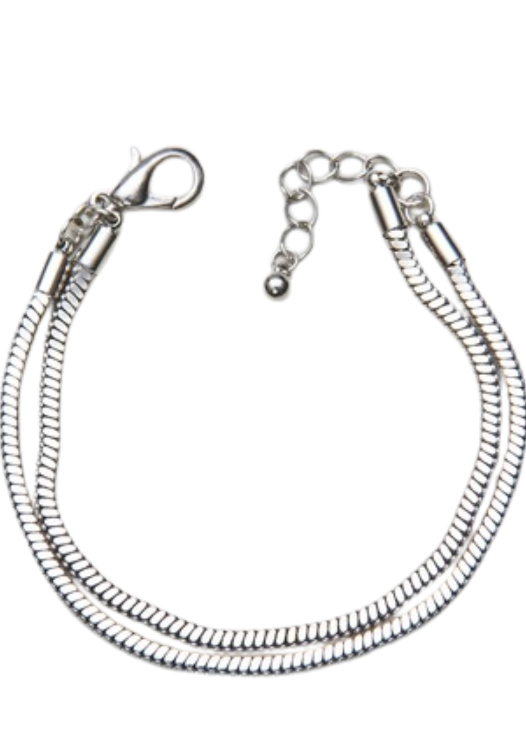 Double Layer Bracelet in Silver