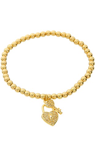 Lock & Key Bracelet in Gold