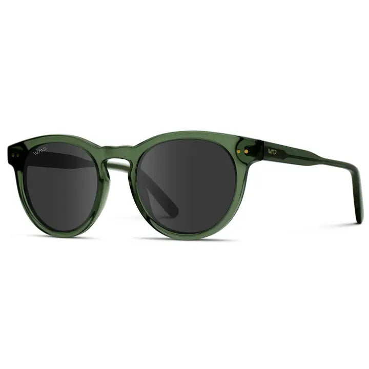 The Tate Classic Round Sundglasses in Green / Grey