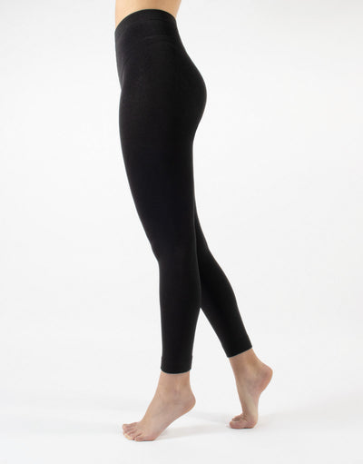 THERMAL FOOTLESS TIGHTS 300 DEN in Black