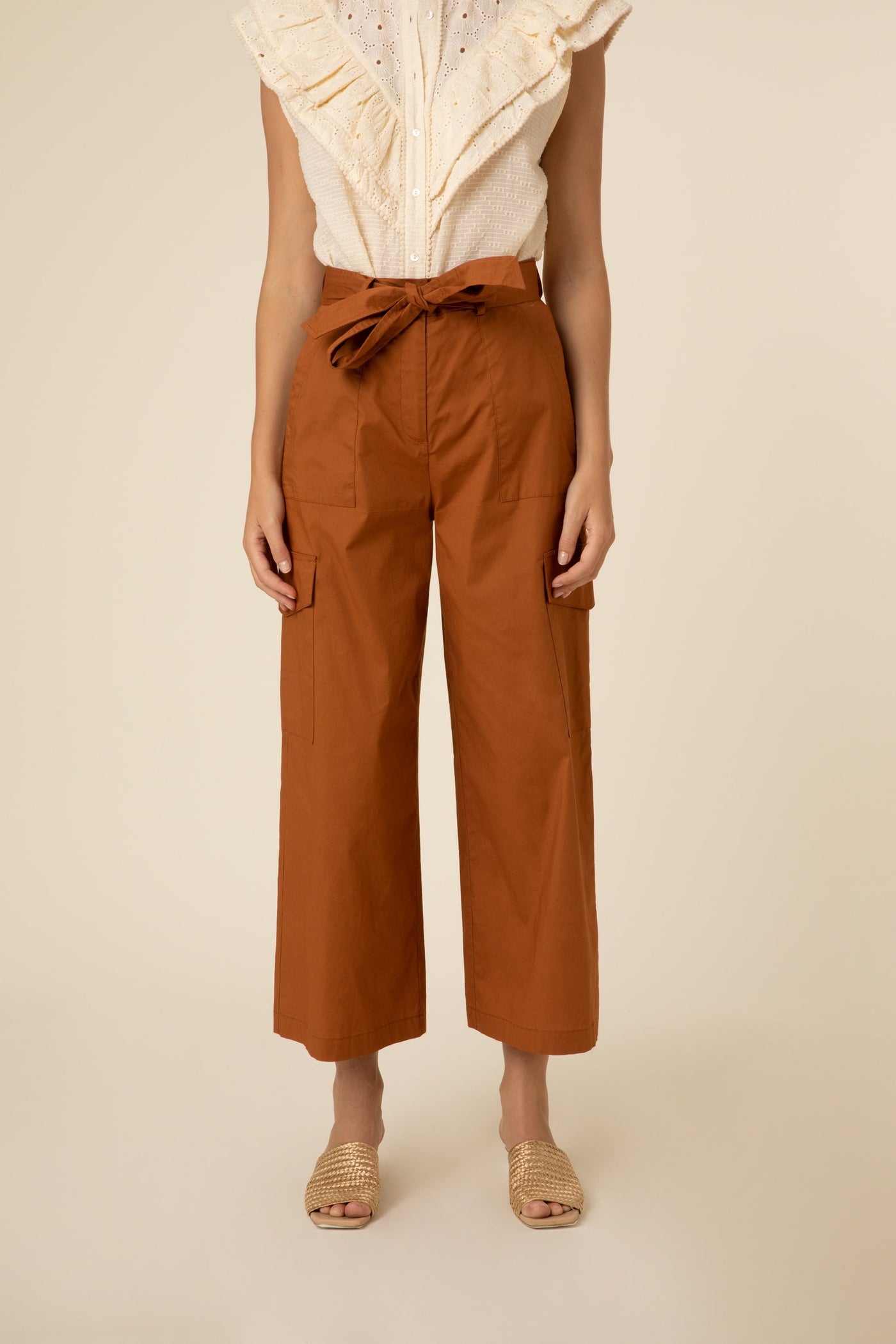 FRNCH Hilary Pant in Ocre - XS