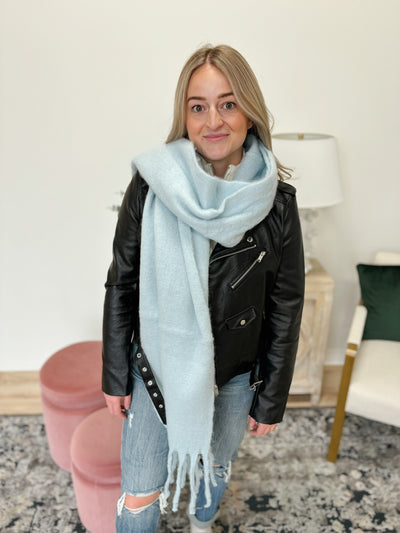 Supersoft Solid Color Scarf in Pale Blue