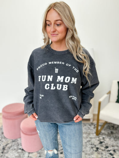 Friday + Saturday Fun Mom Club Corded Sweatshirt