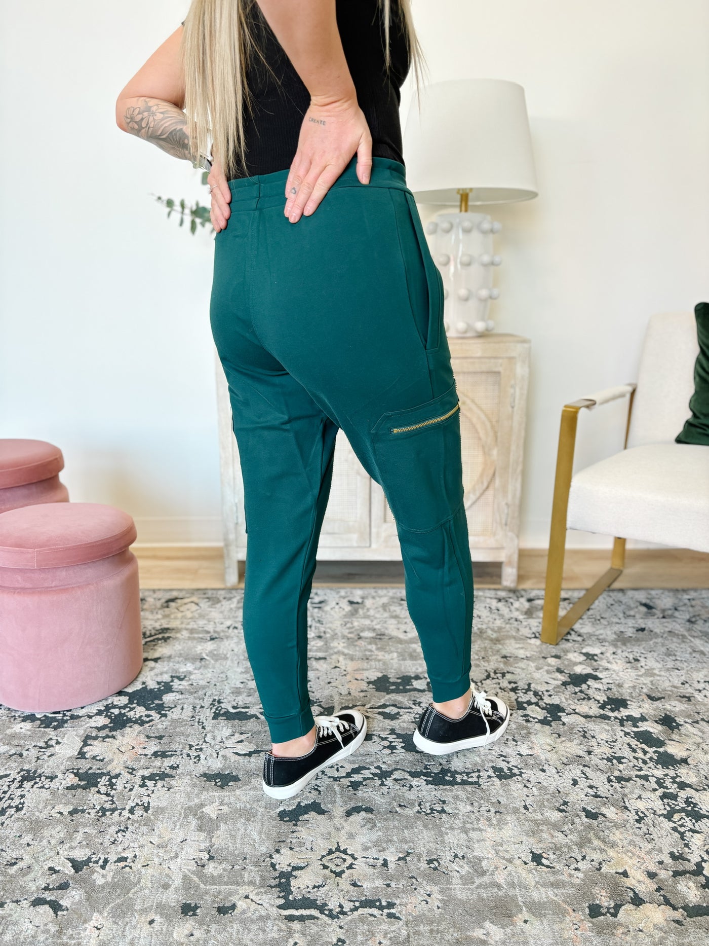Ponte Cargo Joggers in Pine