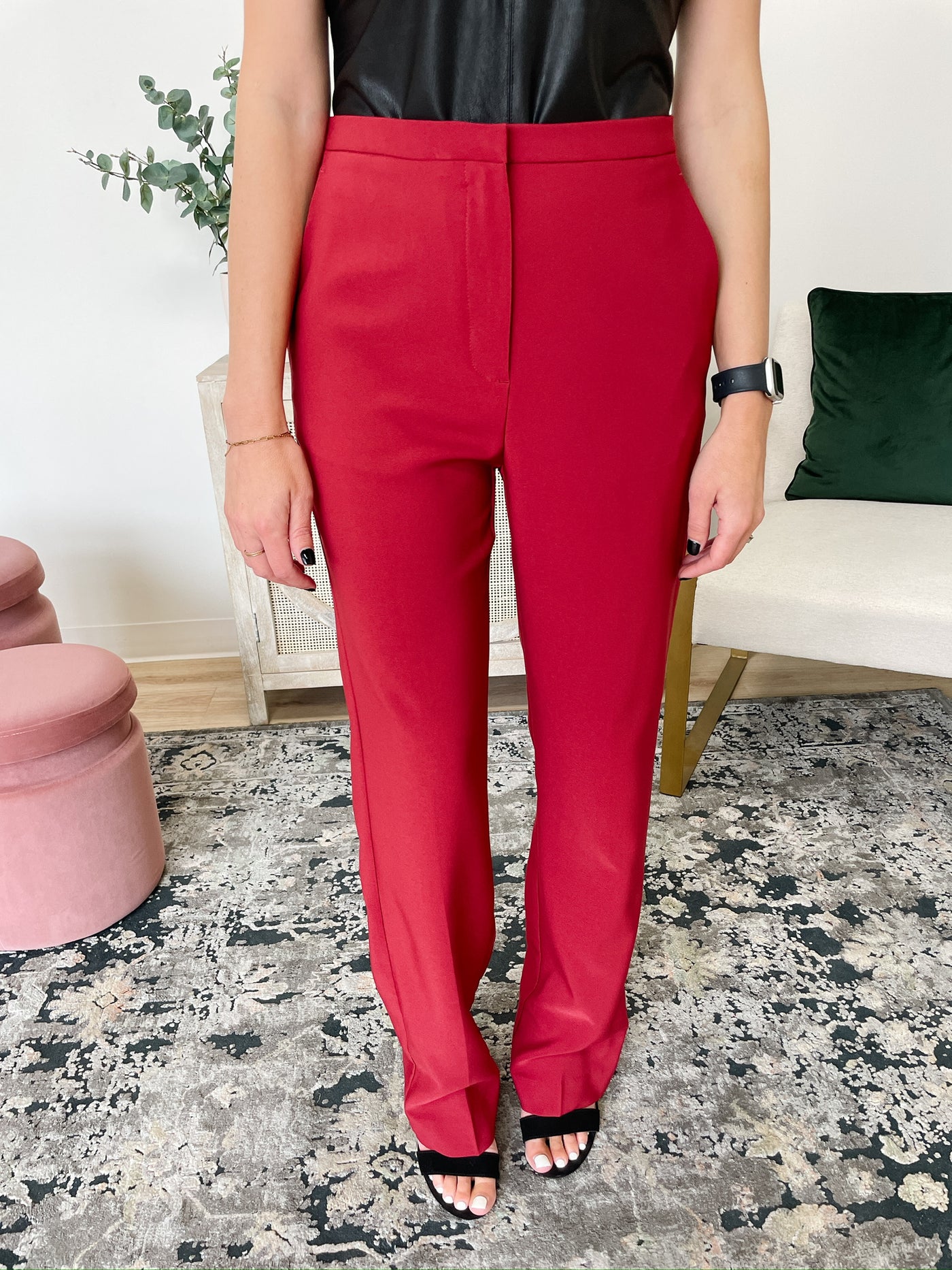 THE FORMAL STRAIGHT LEG WORK PANT IN SANGRIA