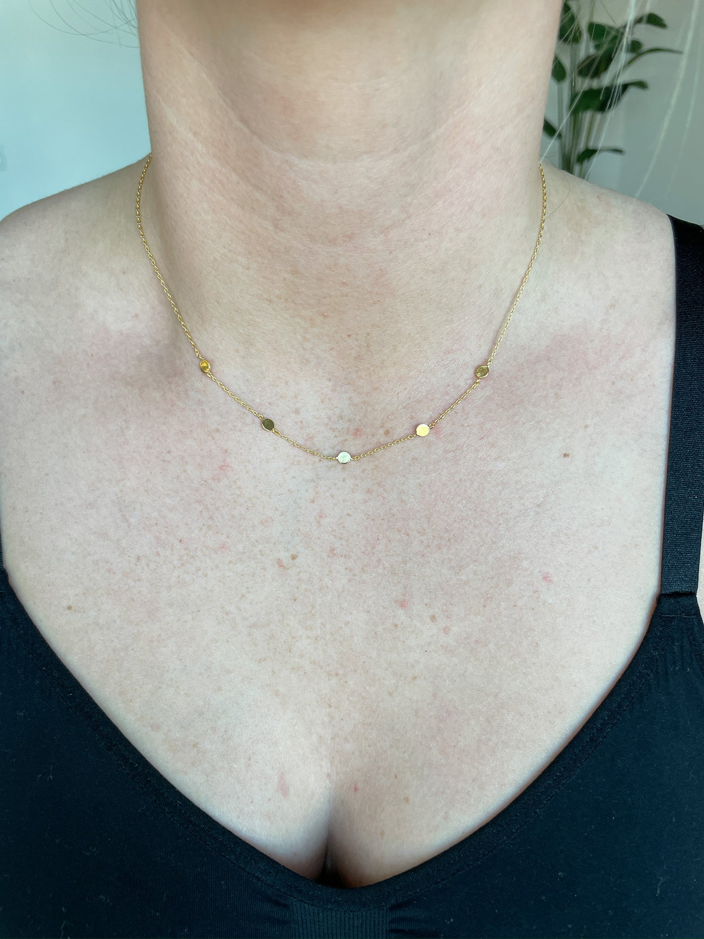 The Dainty Circle Necklace in Gold