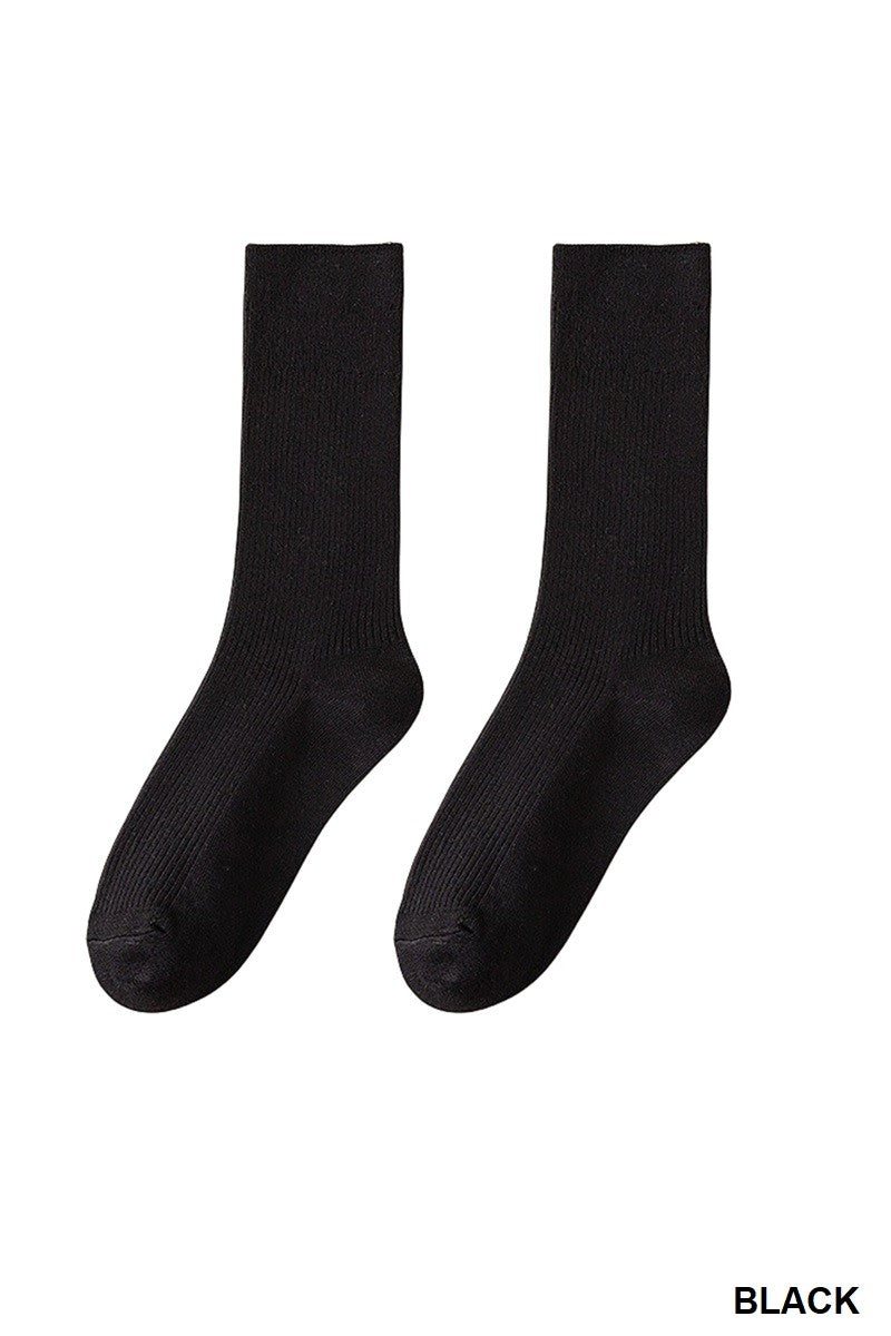 Combed Cotton Socks in Black