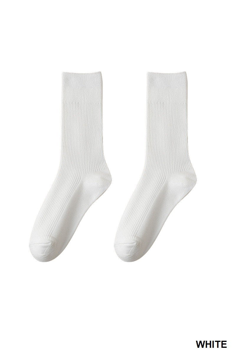 Combed Cotton Socks in White